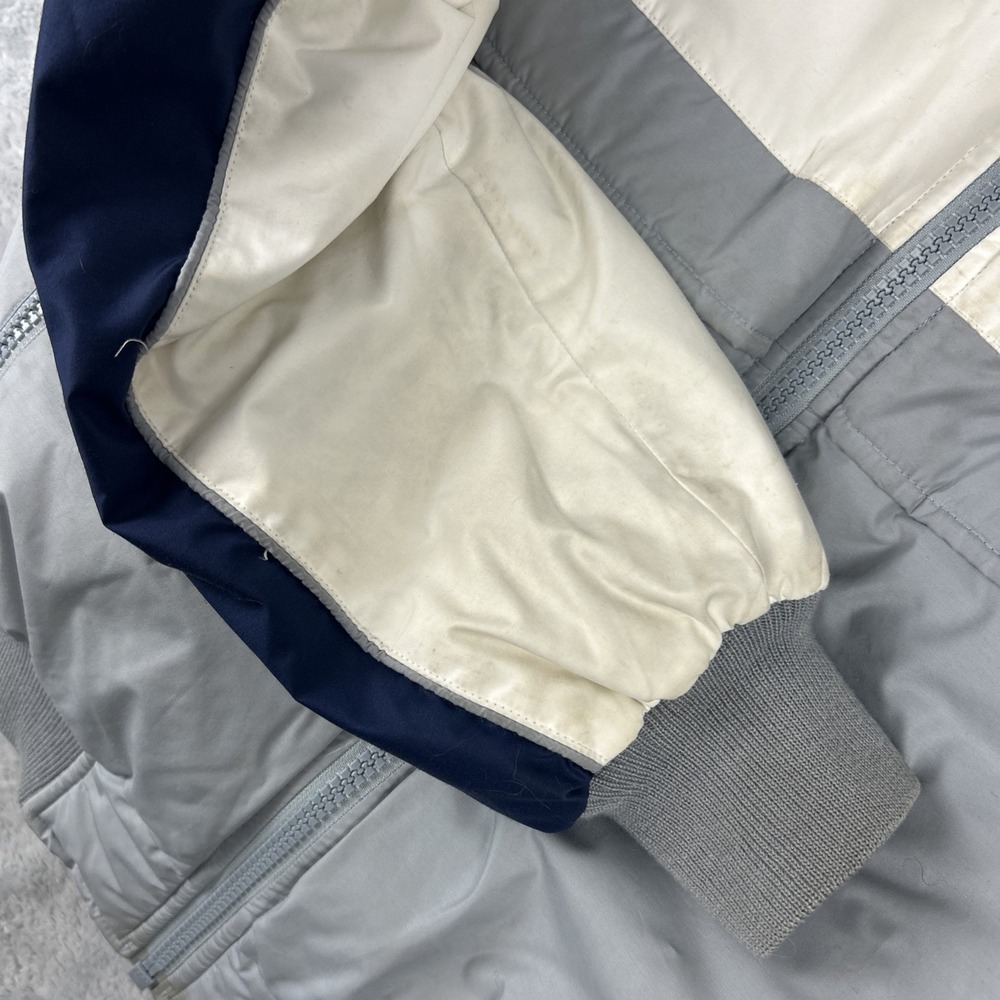 Vtg Profile‎ Down Jacket Mens Large Full Zip Ski Snowboard Navy White Gray - Picture 11 of 11